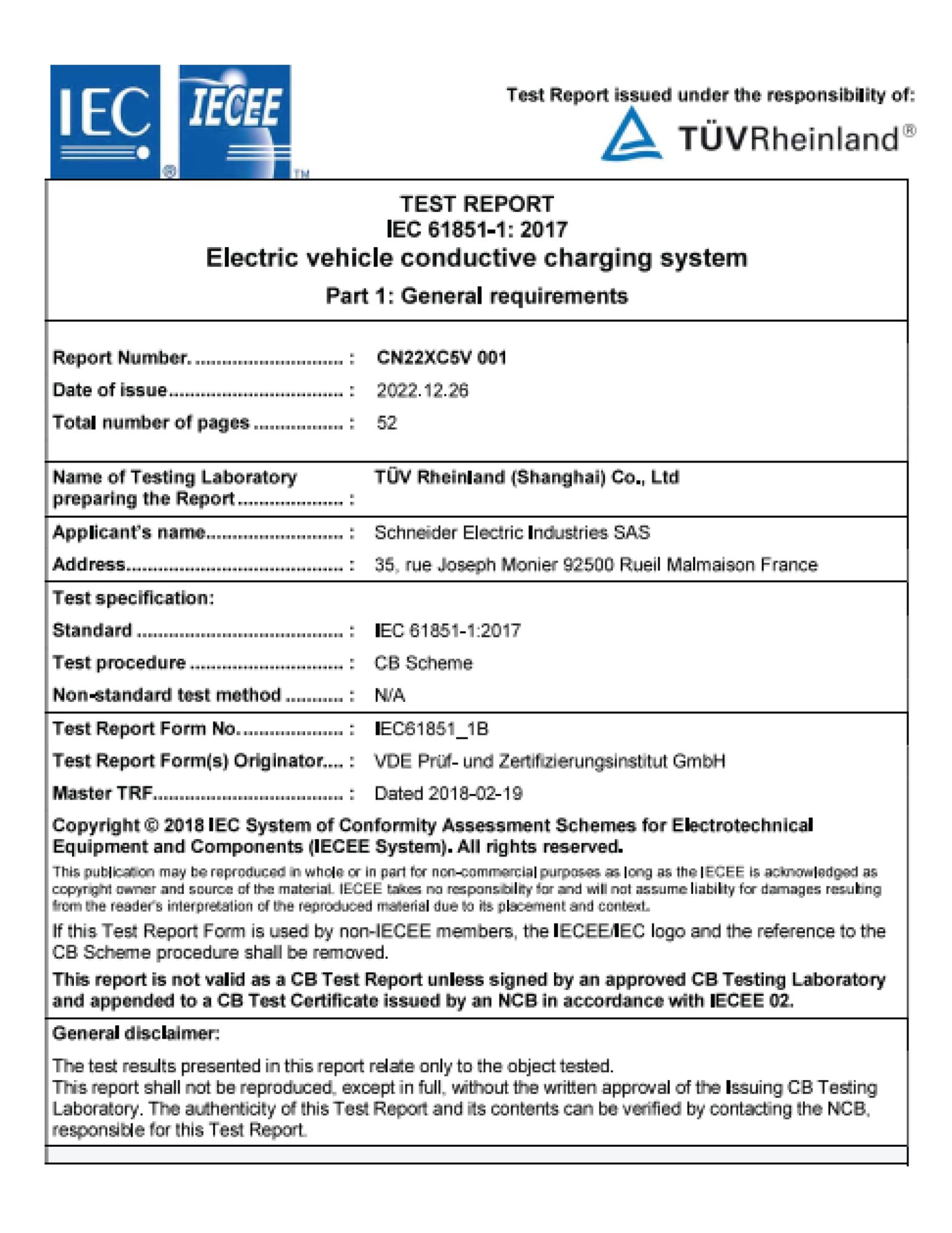 EV-Certificate 1